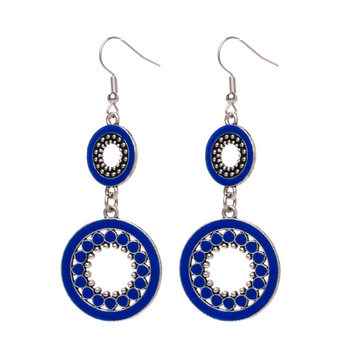 Coloured hanging renngas earrings