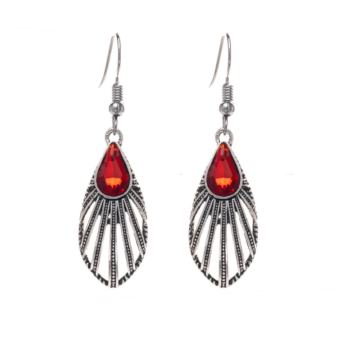 Hanging metal drop earrings