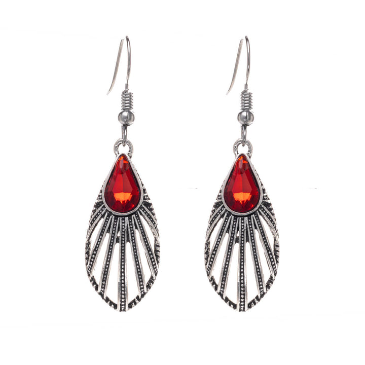 Hanging metal drop earrings