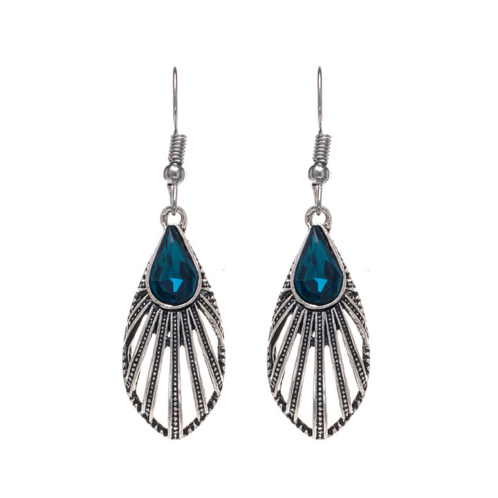 Hanging metal drop earrings