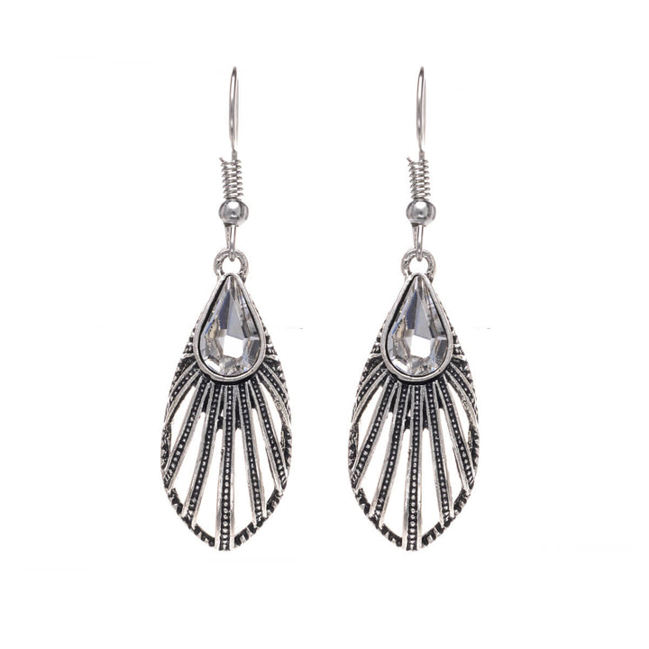 Hanging metal drop earrings