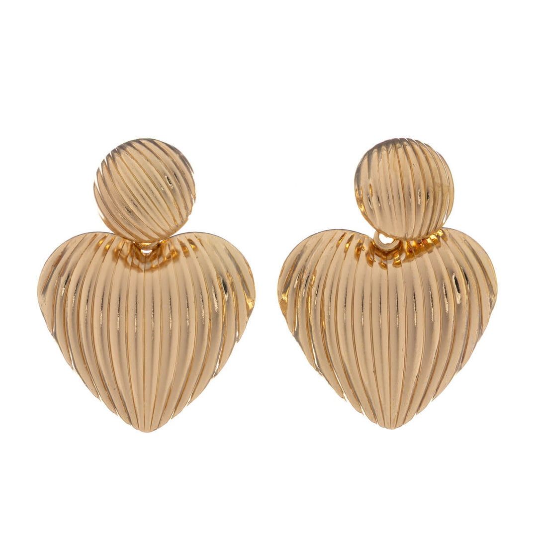 Hängande örhängen med mönstrade hjärtan