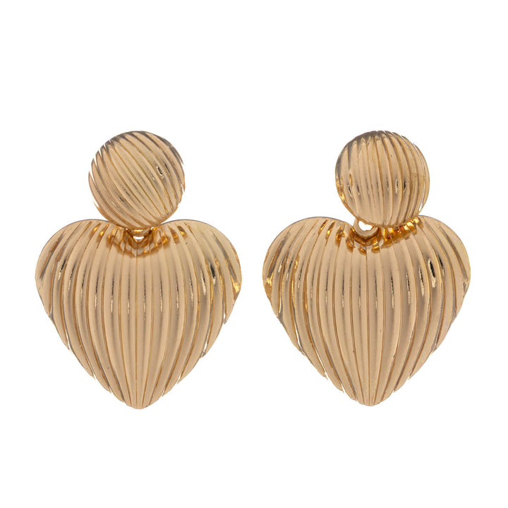 Hängande örhängen med mönstrade hjärtan