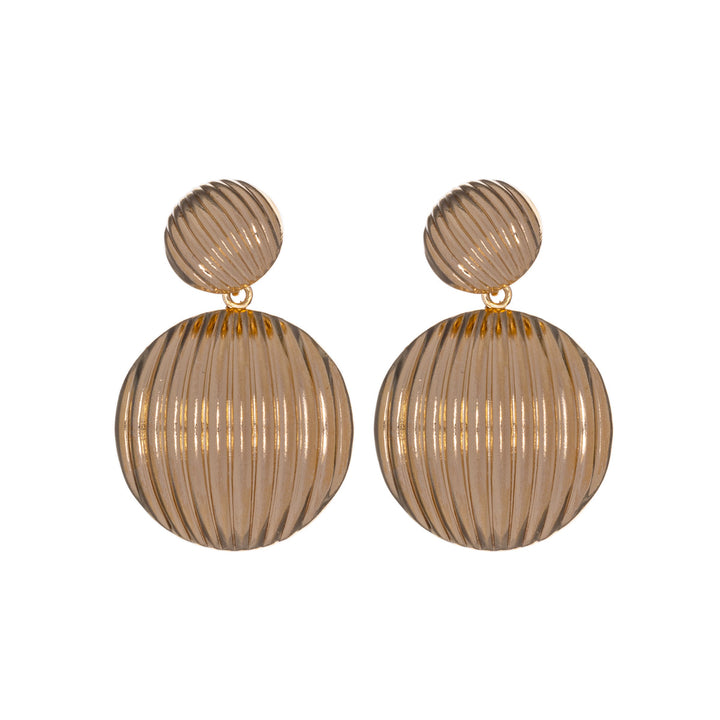 Drop earrings patterned circles