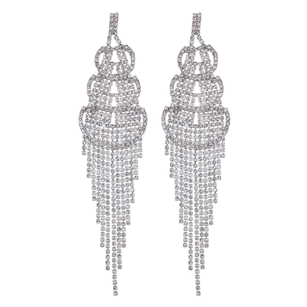 Showy party earrings with arches