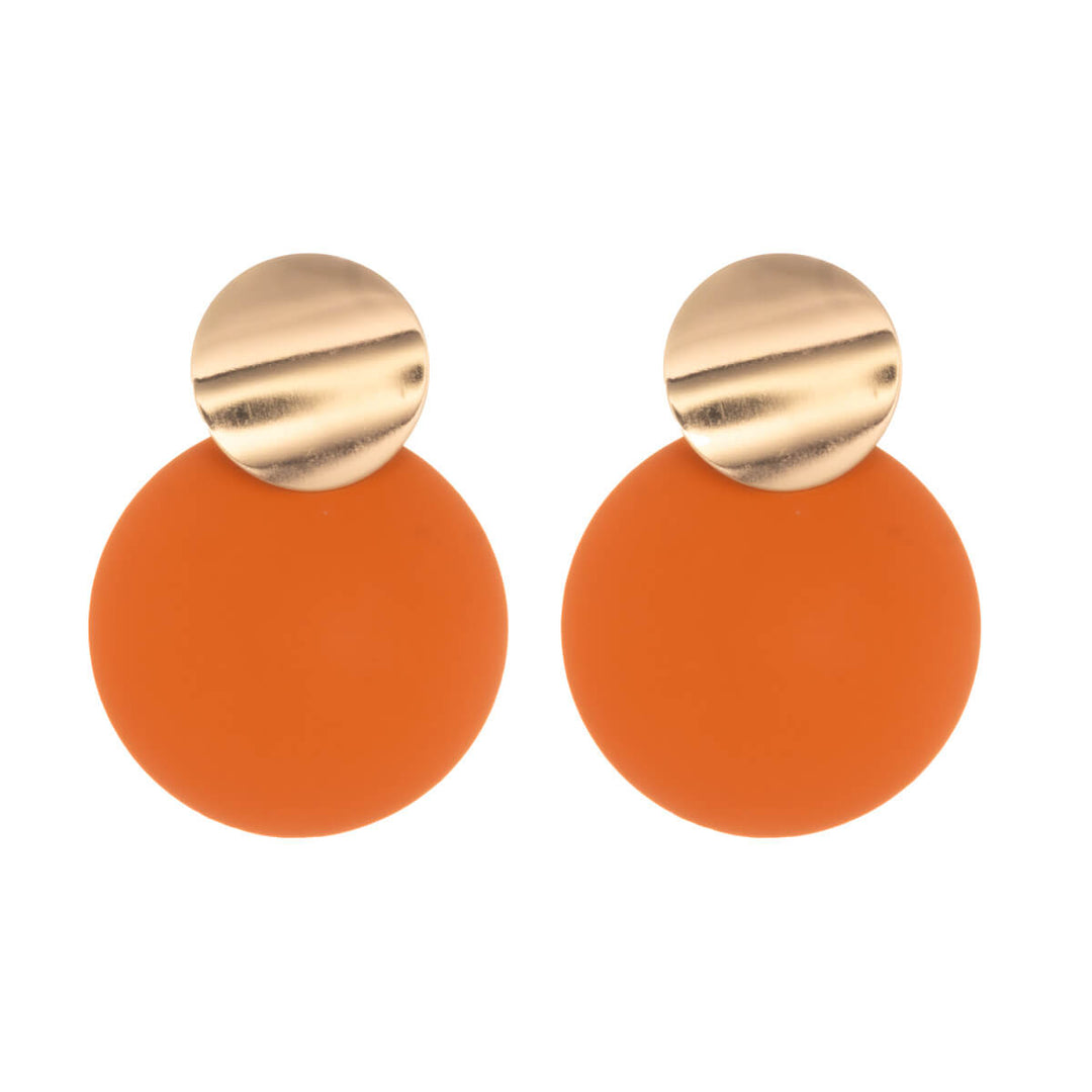 Färgglada hängande örhängen två cirklar