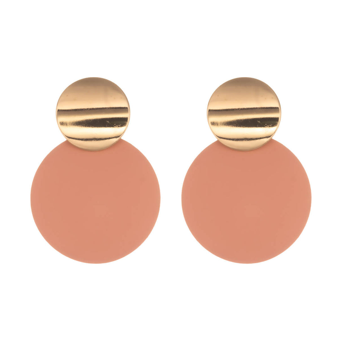 Färgglada hängande örhängen två cirklar