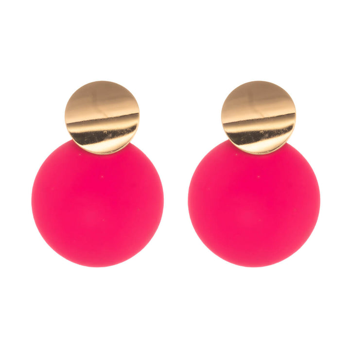 Färgglada hängande örhängen två cirklar