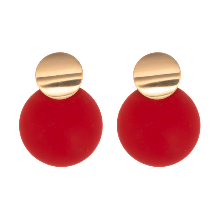 Färgglada hängande örhängen två cirklar