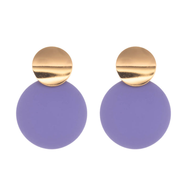 Färgglada hängande örhängen två cirklar