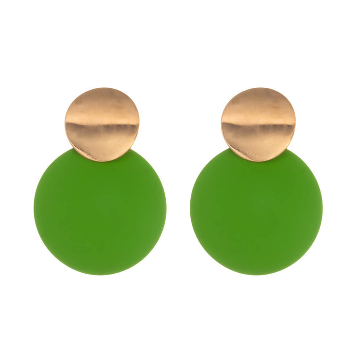 Färgglada hängande örhängen två cirklar