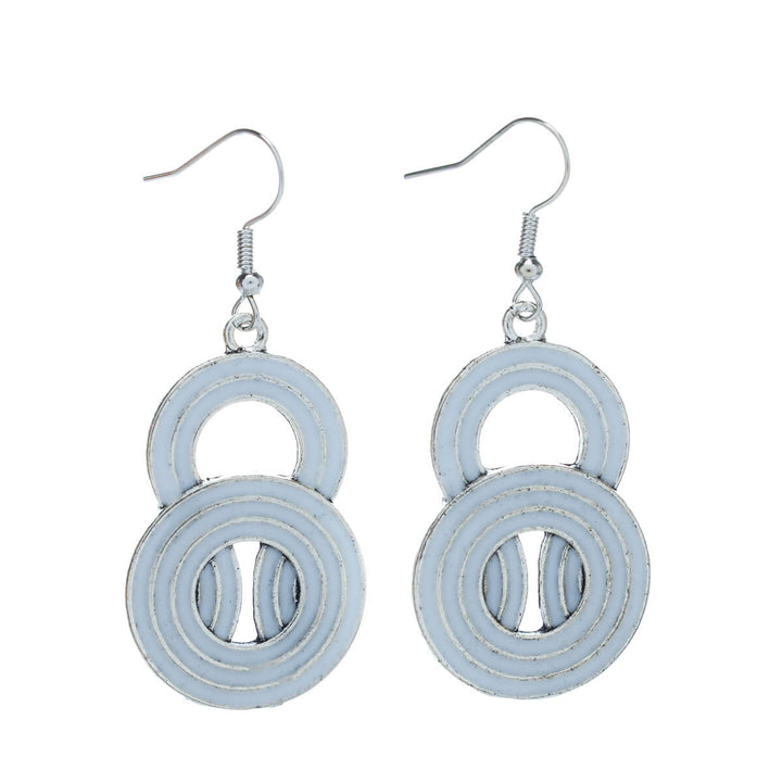 Färgade hängande ringörhängen