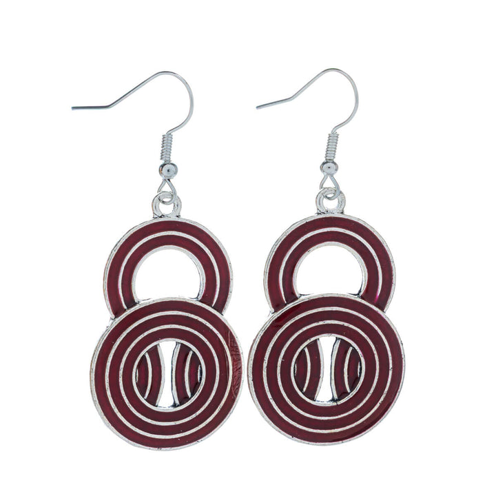 Färgade hängande ringörhängen