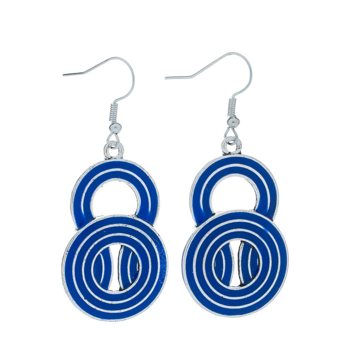 Färgade hängande ringörhängen