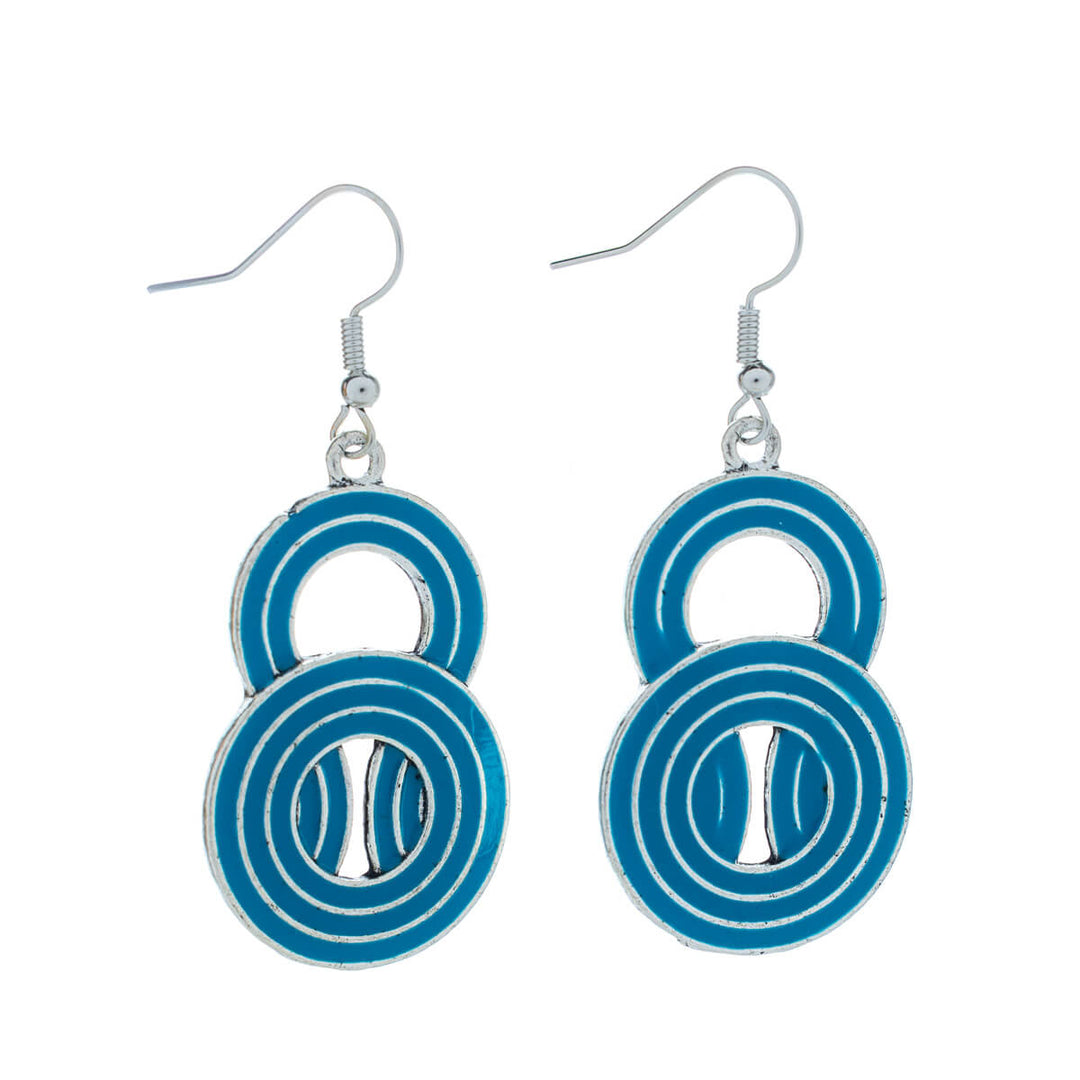 Färgade hängande ringörhängen