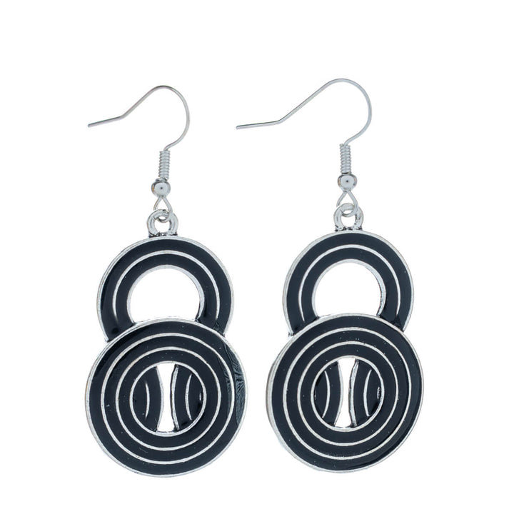 Färgade hängande ringörhängen