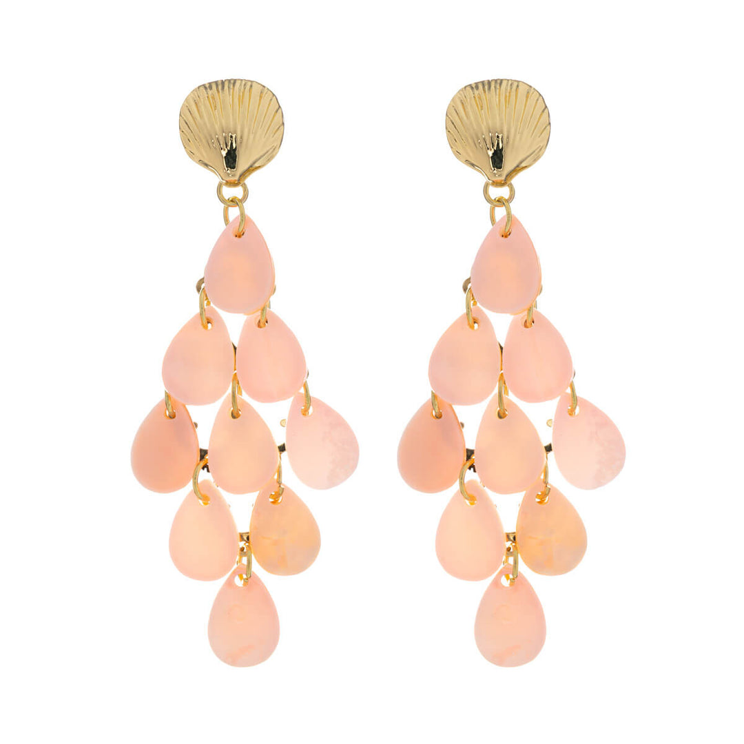 Örhängen med hängande snäckskalslåda