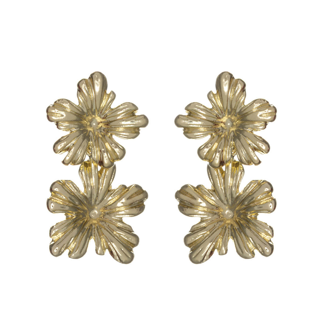 Örhängen med hängande blommor (stål 316L)