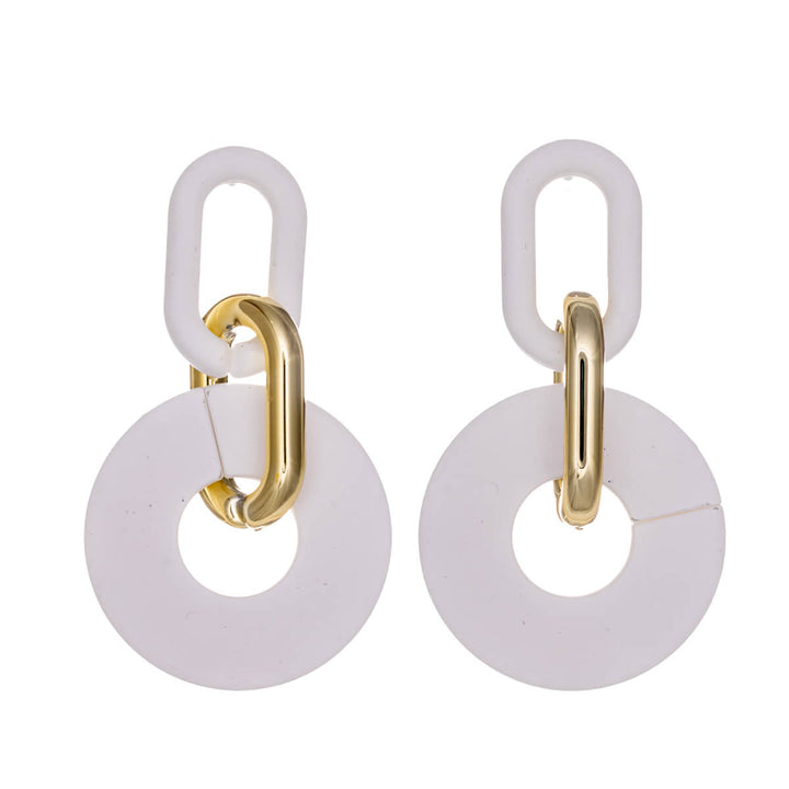 Färgglada hängande örhängen i plast