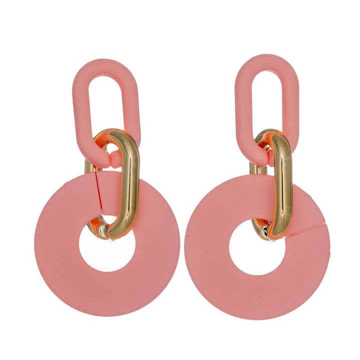 Färgglada hängande örhängen i plast