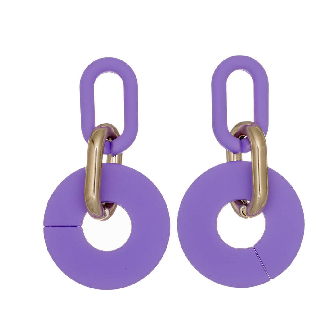 Färgglada hängande örhängen i plast