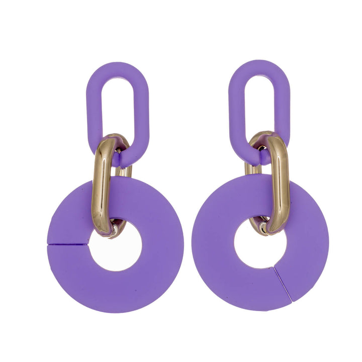 Färgglada hängande örhängen i plast