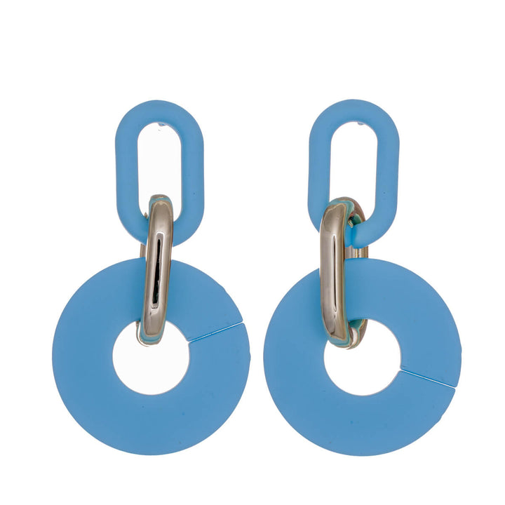 Färgglada hängande örhängen i plast