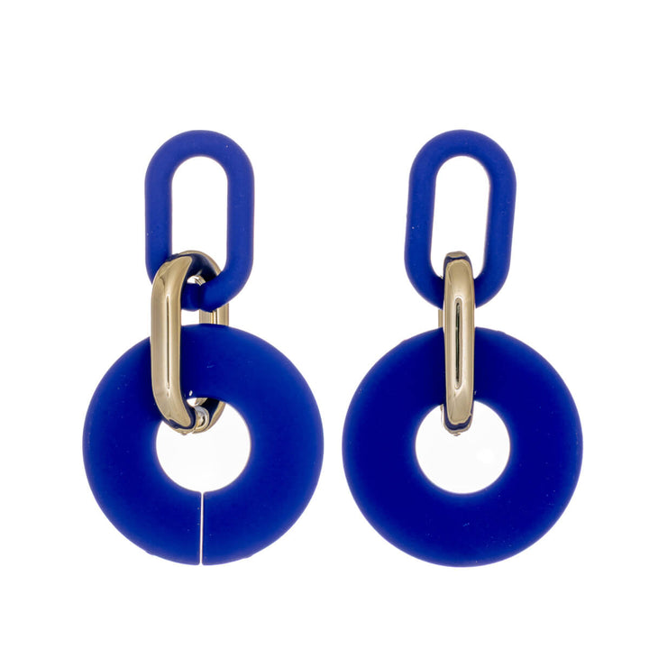 Färgglada hängande örhängen i plast