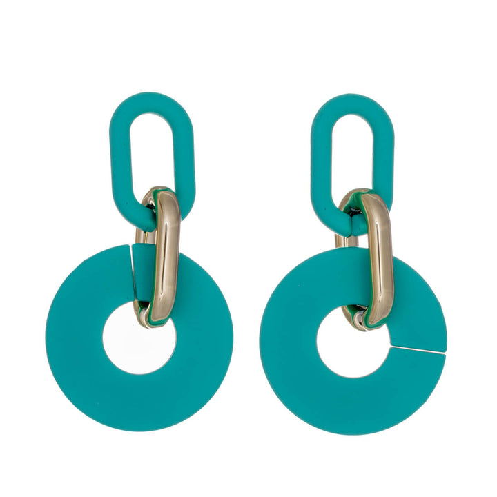 Färgglada hängande örhängen i plast