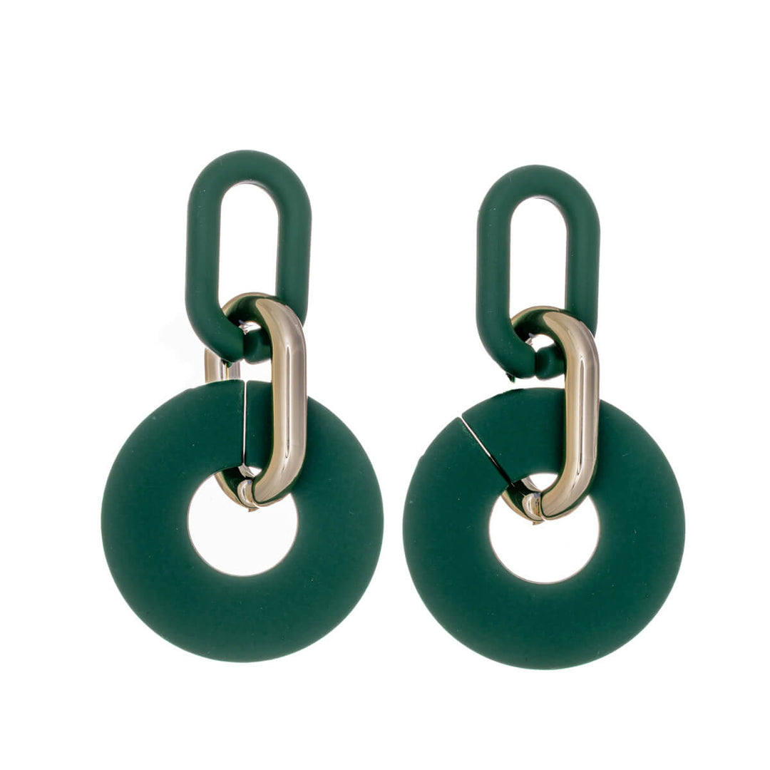 Färgglada hängande örhängen i plast