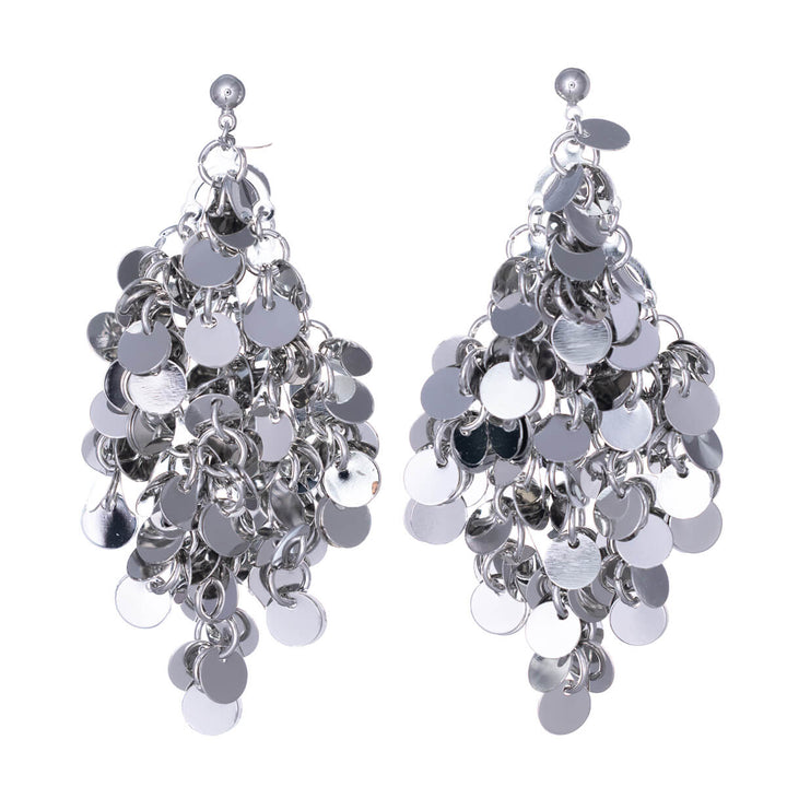 Örhängen med metallisk paljettlåda