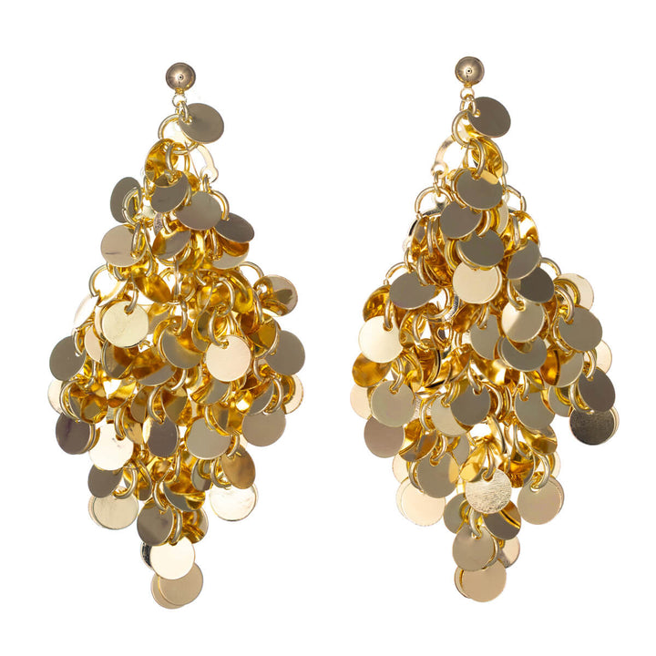 Örhängen med metallisk paljettlåda