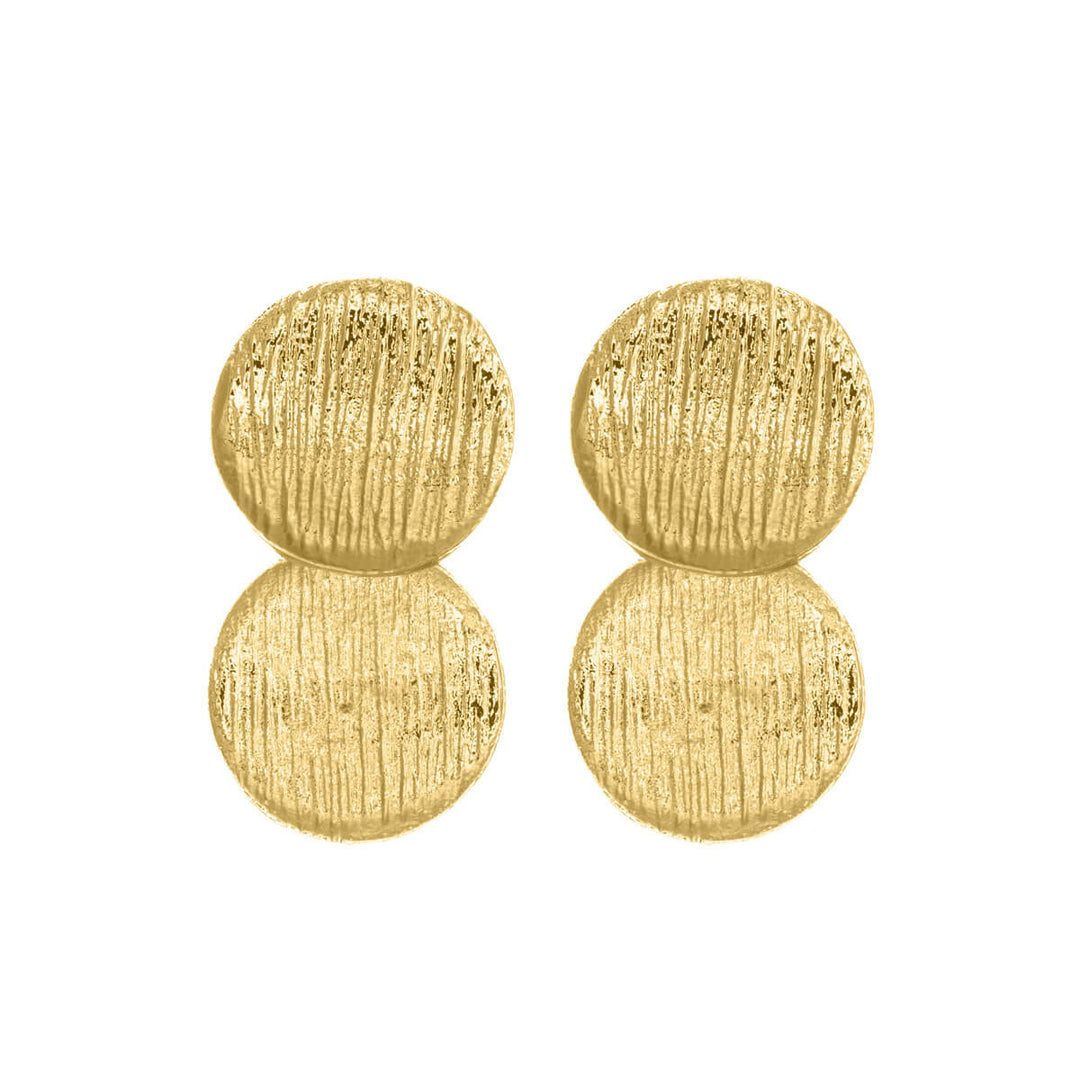 Hängande platta runda droppörhängen (316L stål)