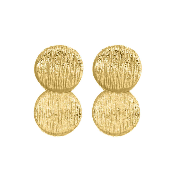 Hängande platta runda droppörhängen (316L stål)