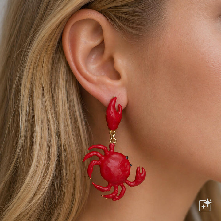 Crab-ear earrings – dangling crab-ear earrings