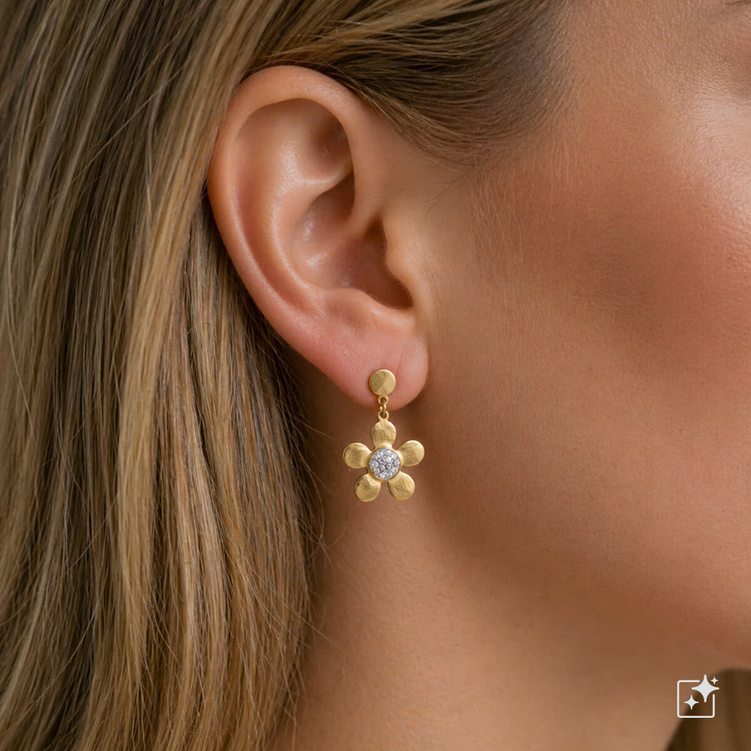 Söta blommörhängen – kirurgiskt stål 316L