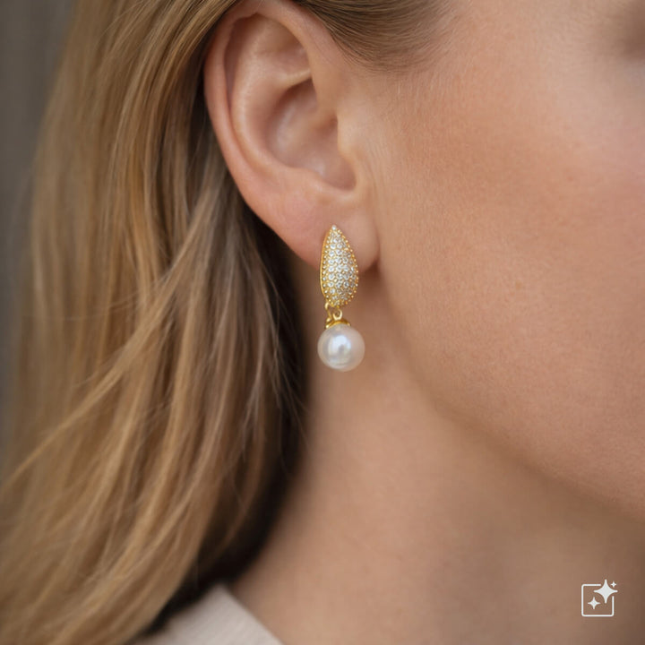 Örhängen med zirkoner – eleganta, hängande festörhängen