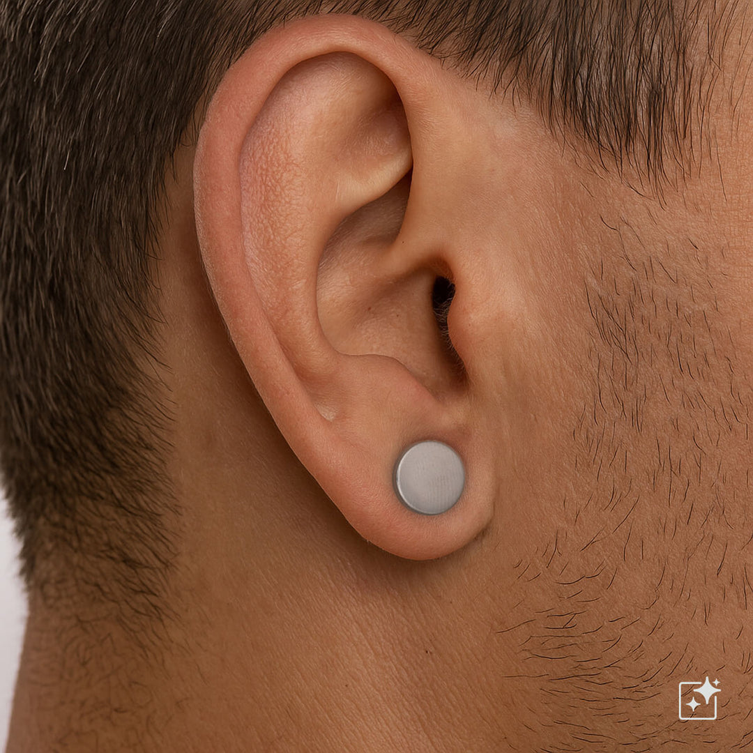 Flute earring hockey 10mm (steel 316L)