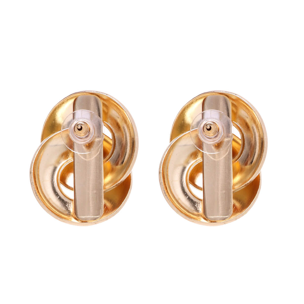 Big round earrings with overlapping rings