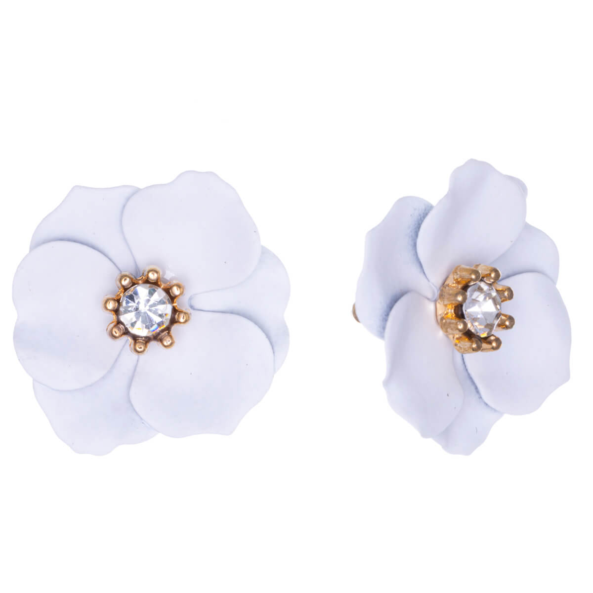 Flower earrings with stone