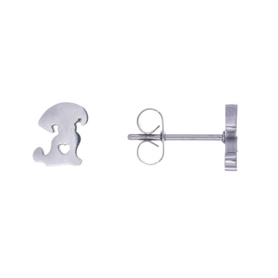Dog earrings 7mm (Steel 316L)