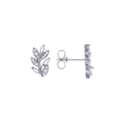 Prong earrings with zirconia stones
