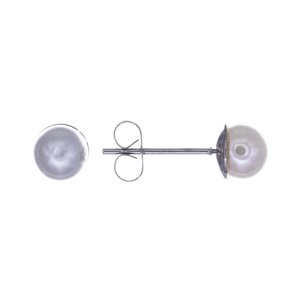Pearl earrings 6mm (Steel 316L)