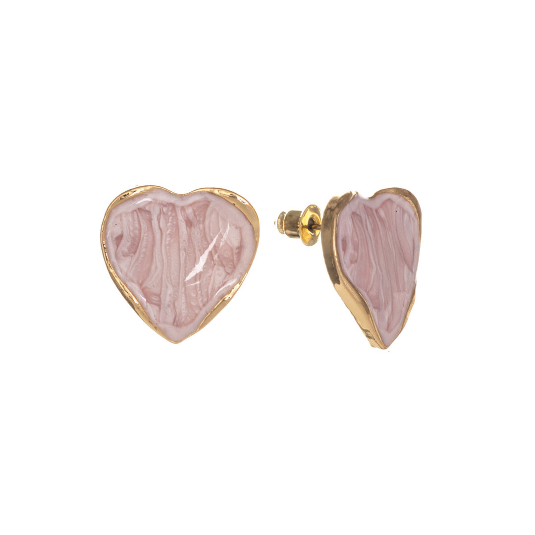 Coloured heart earrings