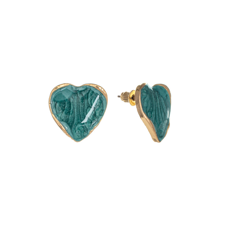 Coloured heart earrings