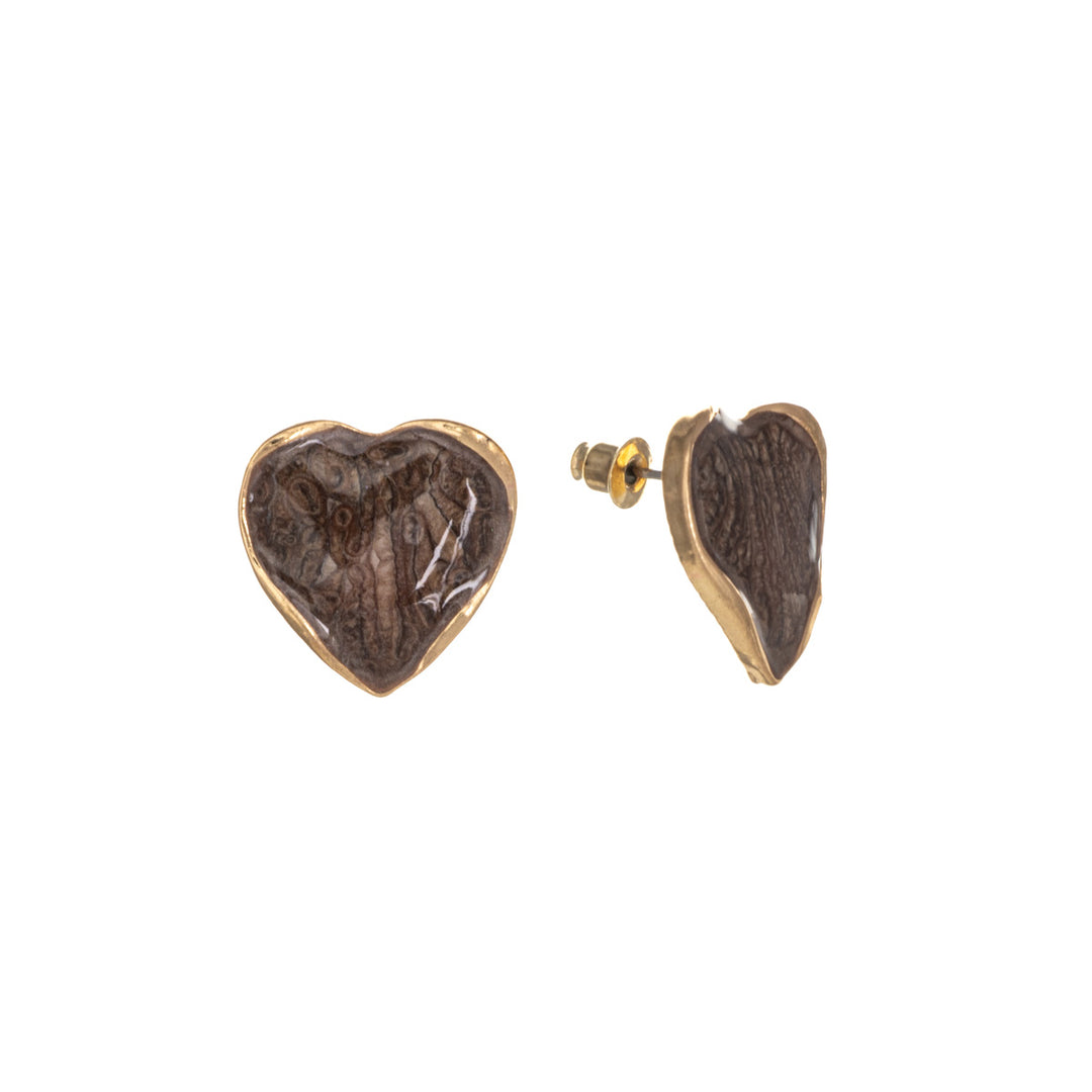 Coloured heart earrings