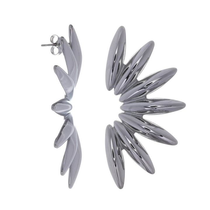 Large curved earrings (Steel 316L)