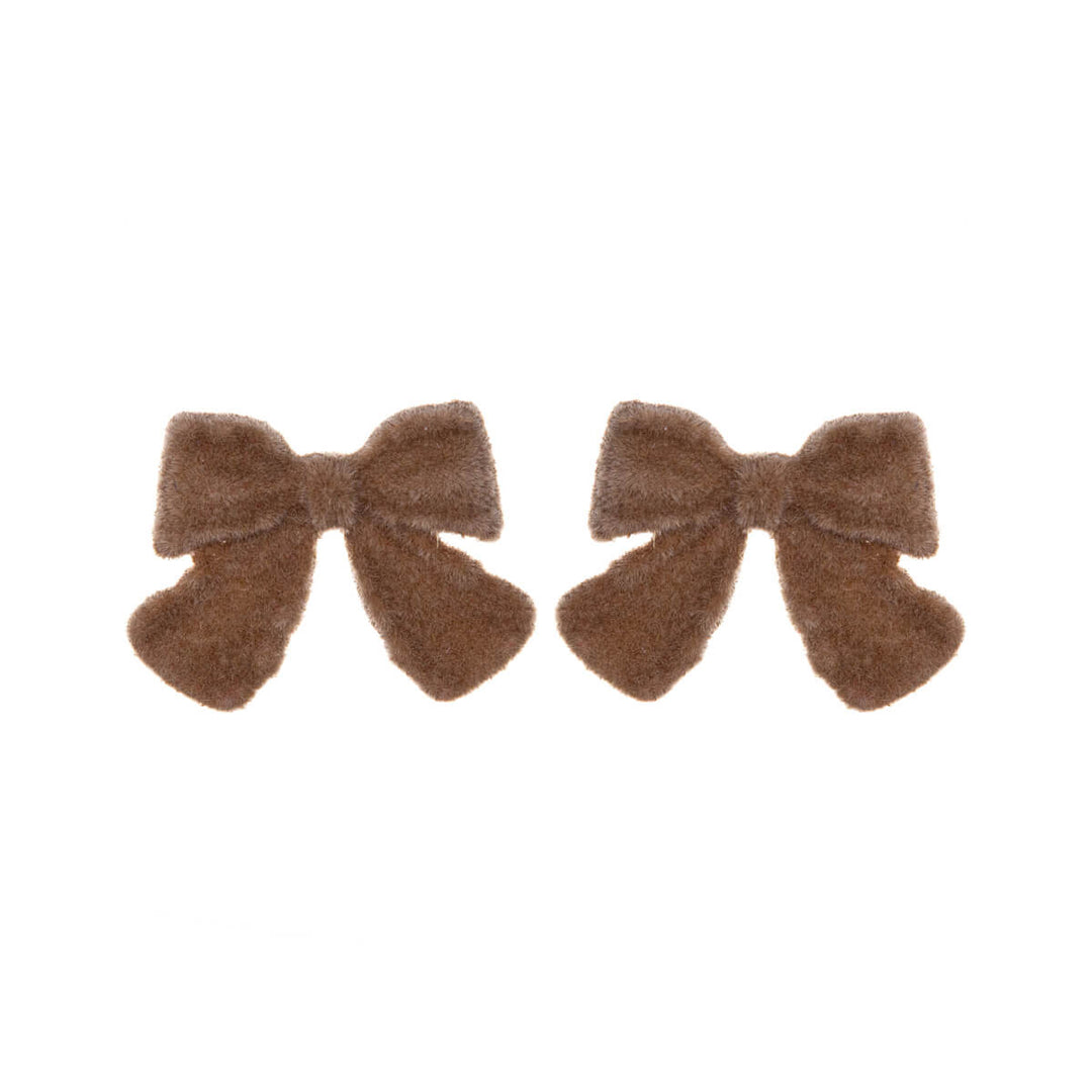 Velvet bow earrings (Steel 316L)