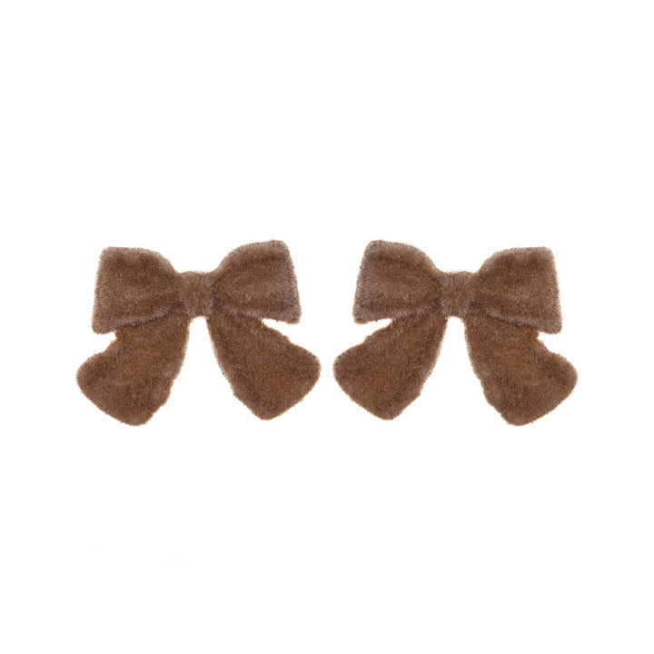 Velvet bow earrings (Steel 316L)