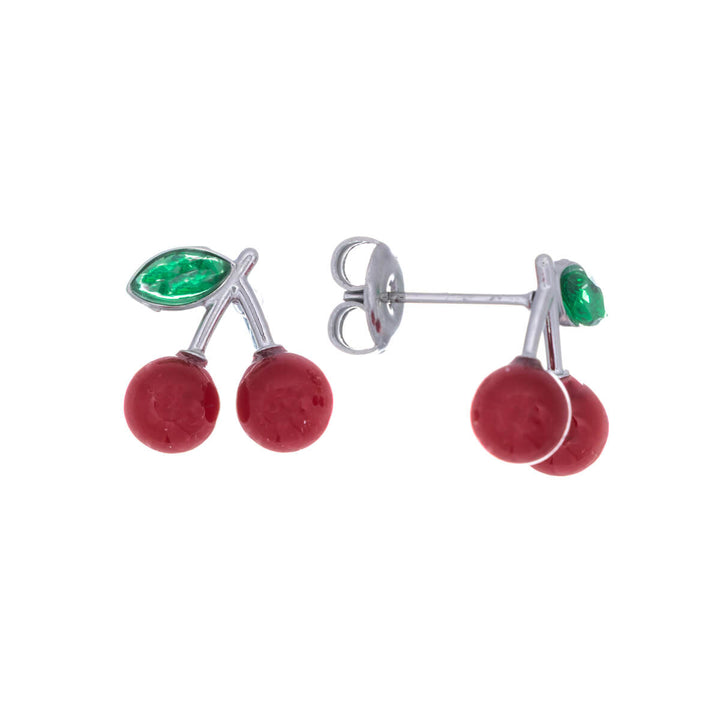 Steel cherry earrings (Steel 316L)